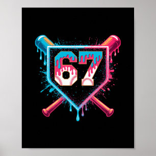 Bysebyll Eiscreme-Tropf Six Seven Gen-Alpha-Slang Poster