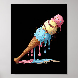 Bysebyll Eiscreme-Wasserfarbenliebhaber-Eiscreme-K Poster