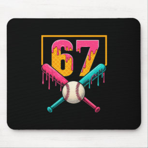 Bysebyll Eisdrip Nummer 67 Spieler 67. Geburtstag Mousepad