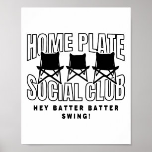Bysebyll Fans Home Plate Social Club Spieltag Herr Poster