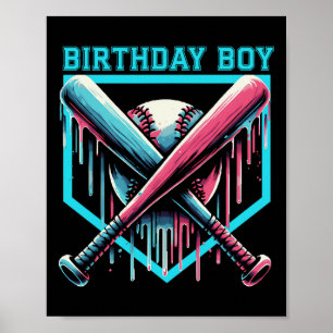 Bysebyll Geburtstags-Drip Für Jungen Jugend Jungen Poster