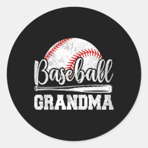 Bysebyll Grandma Bysebyll Player Game Day Mother Runder Aufkleber