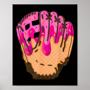 Bysebyll Handschuh-Tropf-Eiscreme-Kegel tropft Bys Poster