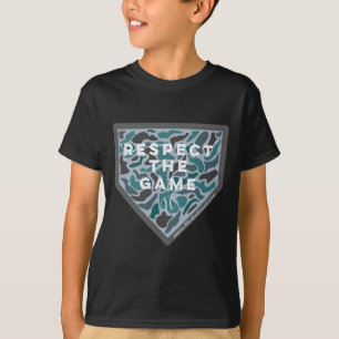 Bysebyll Home Plate Camo- Respektiere das Spiel T-Shirt