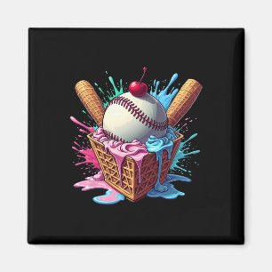 Bysebyll Home Plate Eiscreme-Tropf-Spaß-Sportliebe Magnet