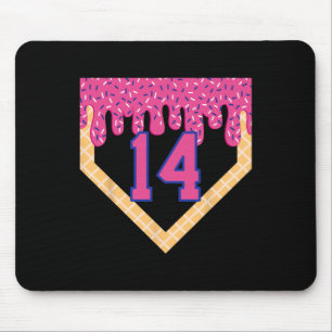 Bysebyll Home Plate Ice Cream Drip 14. Geburtstag Mousepad