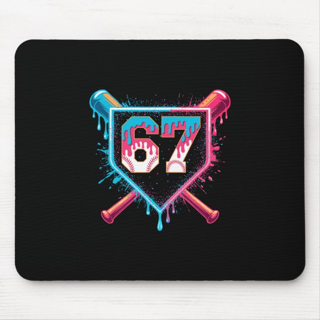 Bysebyll Ice Cream Drip Six Seven Gen Alpha Slang  Mousepad (Vorne)
