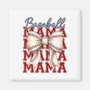 Bysebyll Mama Coquette Bow Game Day Bysebyll Mama  Magnet