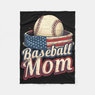 Bysebyll Mama Patriotischer Amerikaner Fleecedecke