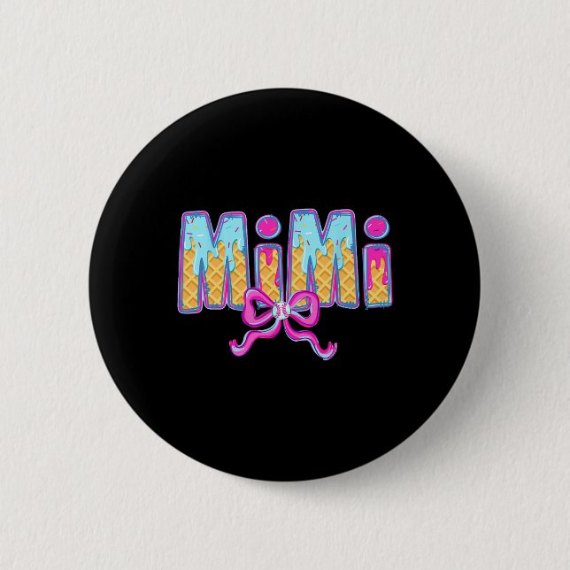 Bysebyll Mimi Coquette Schleife Eiscreme Bysebyll  Button (Vorderseite)