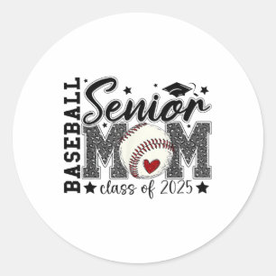Bysebyll Senior Mama Cl of 2025 Abschluss Mother's Runder Aufkleber
