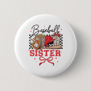 Bysebyll Sister Coquette Bow Größter Fan Sport Lov Button
