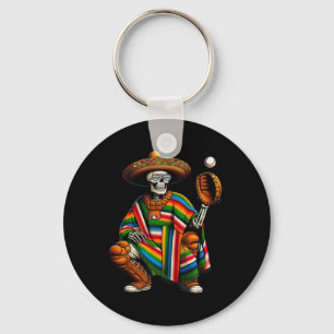 Bysebyll Skeleton Mexican Sombrero Cinco De Mayo B Schlüsselanhänger