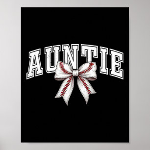 Bysebyll Tante Kokette Schleife Spieltag Muttertag Poster