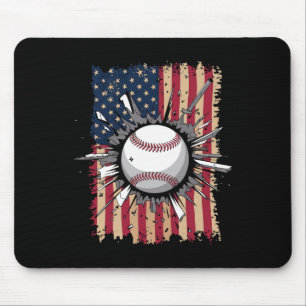 Bysebyll Us Flag Mousepad