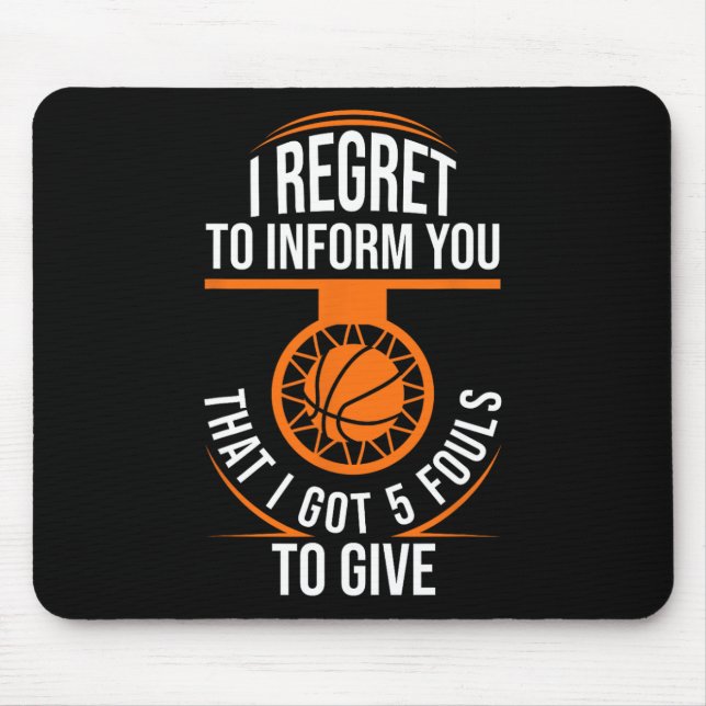 Bysketbyll 5 Fouls Zitat - Spaß Bysketbyll Mousepad (Vorne)