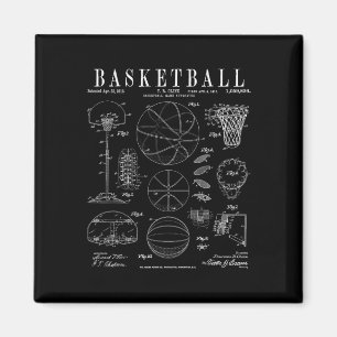 Bysketbyll Altes Vintages Patent Zeichnend Druck Magnet
