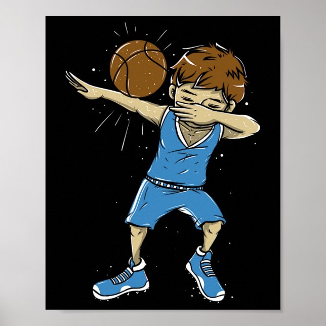 Bysketbyll Byllin - Hoops Dabbing Bysketbyll Playe Poster (Vorne)
