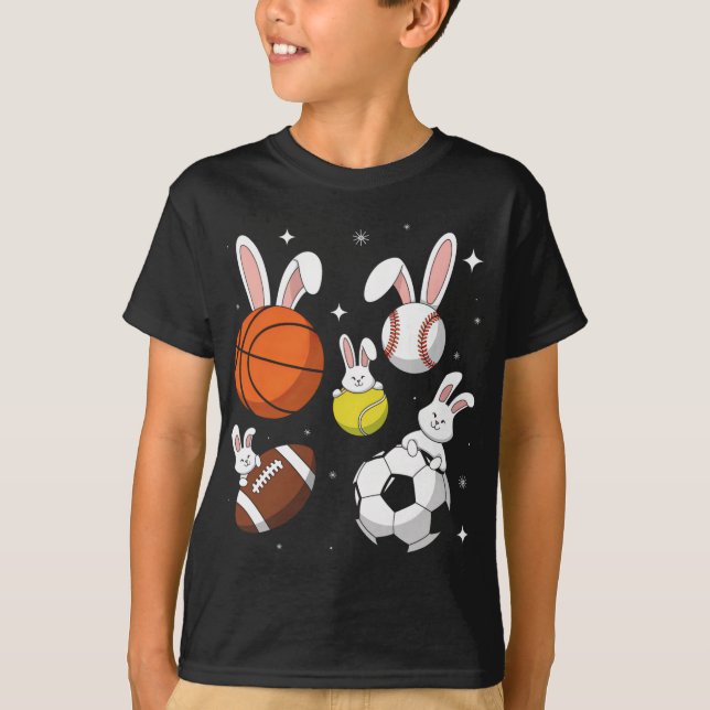 Bysketbyll Bysebyll Footbyll Fußball-Osterfeier T-Shirt (Vorderseite)