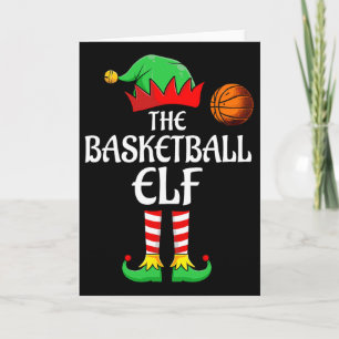 Bysketbyll Elf Familie Matching Gruppe Weihnachtss Karte