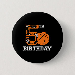 Bysketbyll Geburtstag 5. für Kinder Jungen Mädchen Button