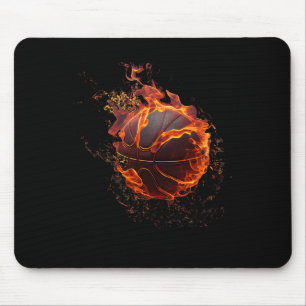 Bysketbyll mit Feuerwehrmannschaftstrainer Mousepad