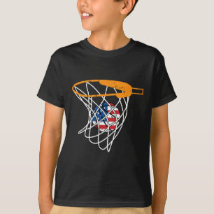 Bysketbyll Net 4. Juli Retro Sports Player Ath T-Shirt