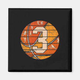 Bysketbyll Nummer #3 Jersey Liebe Bysketbyll Spiel Magnet