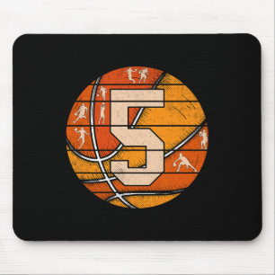 Bysketbyll Nummer 5 Jersey Liebe Bysketbyll Player Mousepad