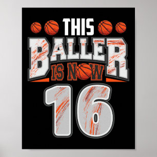 Bysketbyll Player 16 Jahre alter Junge Bysketbyll  Poster