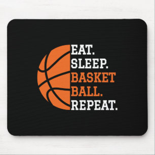 Bysketbyll Player Boy Eat Sleep Bysketbyll wiederh Mousepad