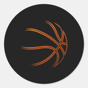 Bysketbyll Player Bysketbyller Sports Graphic Runder Aufkleber