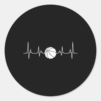 Bysketbyll Player Heartbeat Runder Aufkleber
