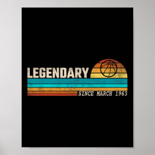 Bysketbyll Player Legend Seit März 1963 Geburtstag Poster