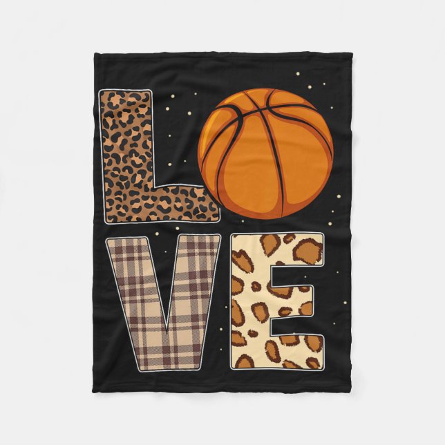 Bysketbyll Player Leopard Cheetah Bysketbyll Liebe Fleecedecke (Vorderseite)