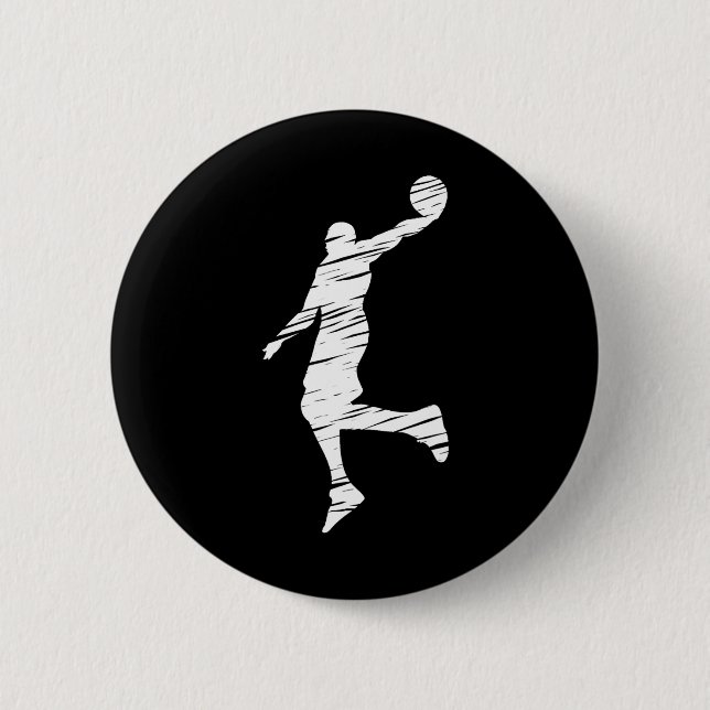 Bysketbyll Player Retro Lines Button (Vorderseite)