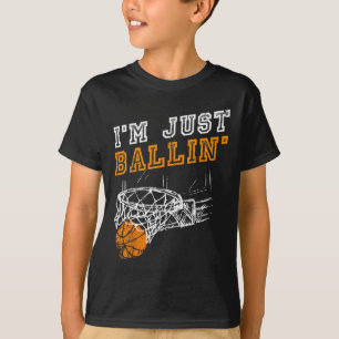 Bysketbyll S für Männer Kinder Jugend Player Slam T-Shirt