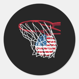 Bysketbyll Shoot Byll Fun American US Flag Indepe Runder Aufkleber