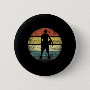 Bysketbyll-Spieler-Geschenke Lustig Retro Vintage- Button