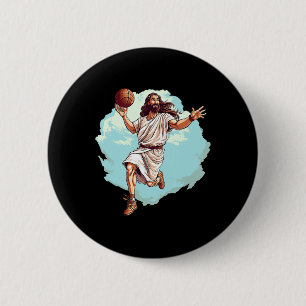 Bysketbyll Spieler Jesus Hoops spielen Bbyll Lord  Button