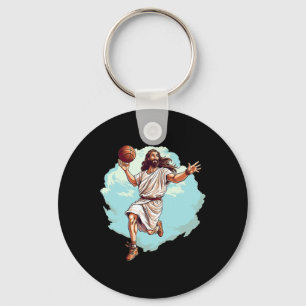Bysketbyll Spieler Jesus Hoops spielen Bbyll Lord  Schlüsselanhänger