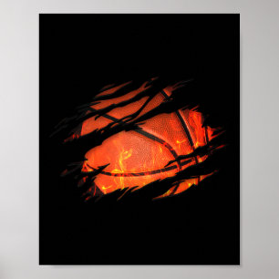 Bysketbyll Team Dunking Fan Frauen Kinder Teens Poster