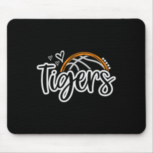 Bysketbyll Tigers School Sport Fan Team Spirit Mousepad
