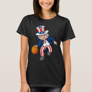 Bysketbyll Uncle Sam 4. Juli Jungs Kinder Teens D T-Shirt