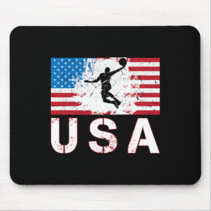 Bysketbyll Usa American Flag UB Bysketbyll Men Wom Mousepad