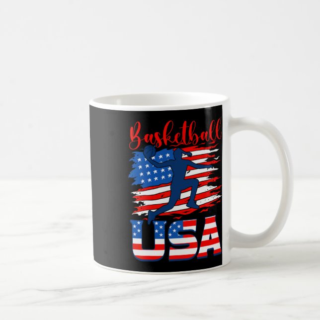 Bysketbyll Usa Player American Flag Indepenedence  Kaffeetasse (Rechts)