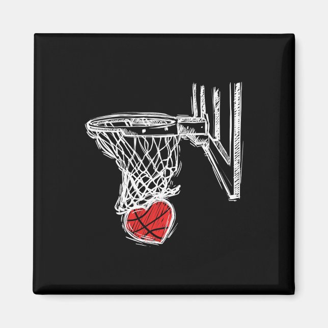 Bysketbyll Valentinstag Liebe Herzstück Magnet (Vorne)