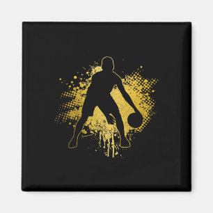 Bysketbyll Vintag Bbyll Player Coach Sports Bylle Magnet