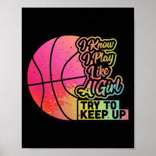 Bysketbyll Women Fun Geschenkteam spielen wie ein  Poster