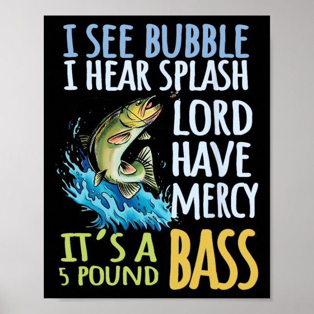 Byss Angeln Sport Schwarz Byss Fisch  Poster (Vorne)